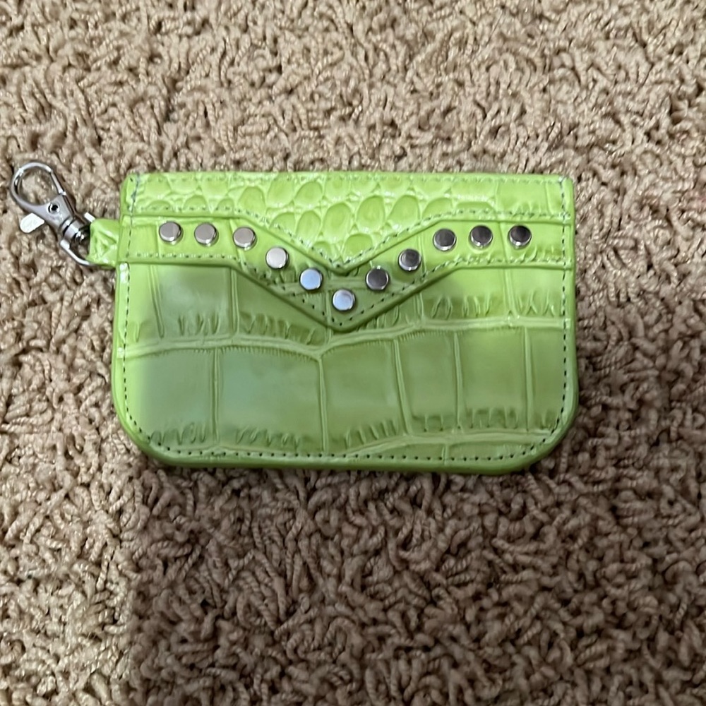 NWOT Green urban outfitters snakeskin studded key holder wallet